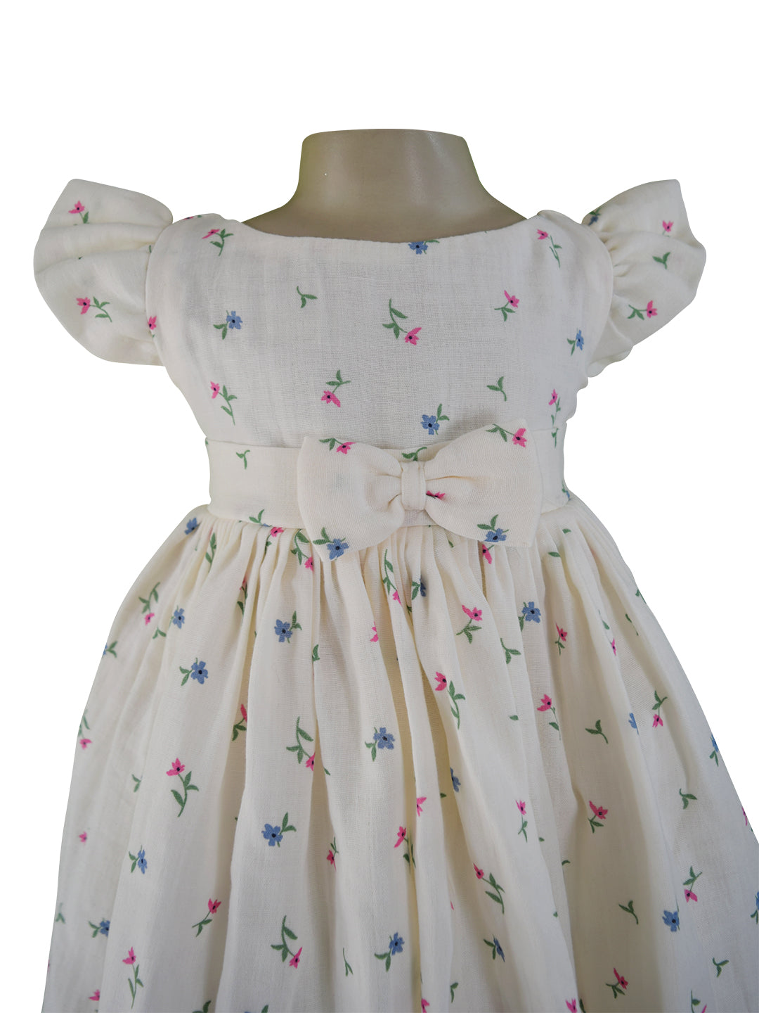 Faye Floral Cotton Pastel Dress for Girls