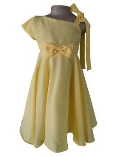 Faye Lemon One-Shoulder Dress for Kids
