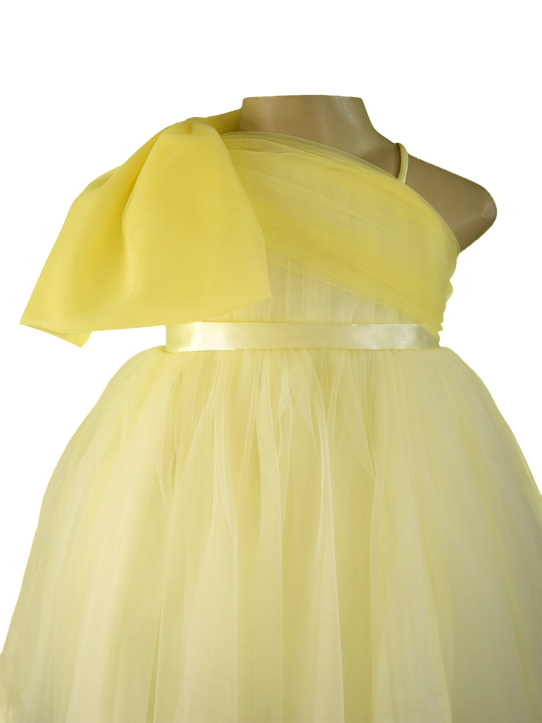 Faye Lime Yellow Bow Dress for girls