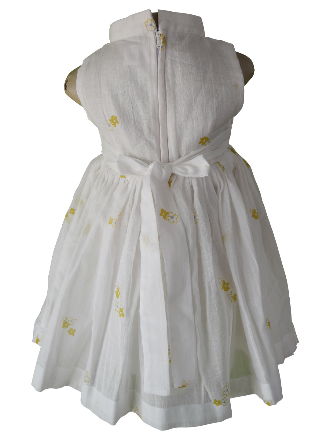 Mustard Floral Cotton Dress