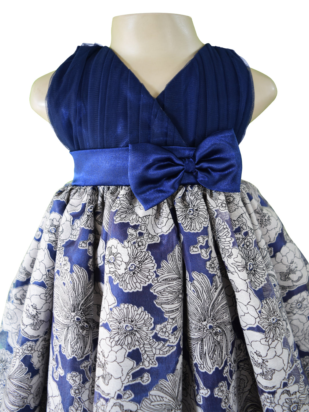 Faye Navy Floral Dress for Girls