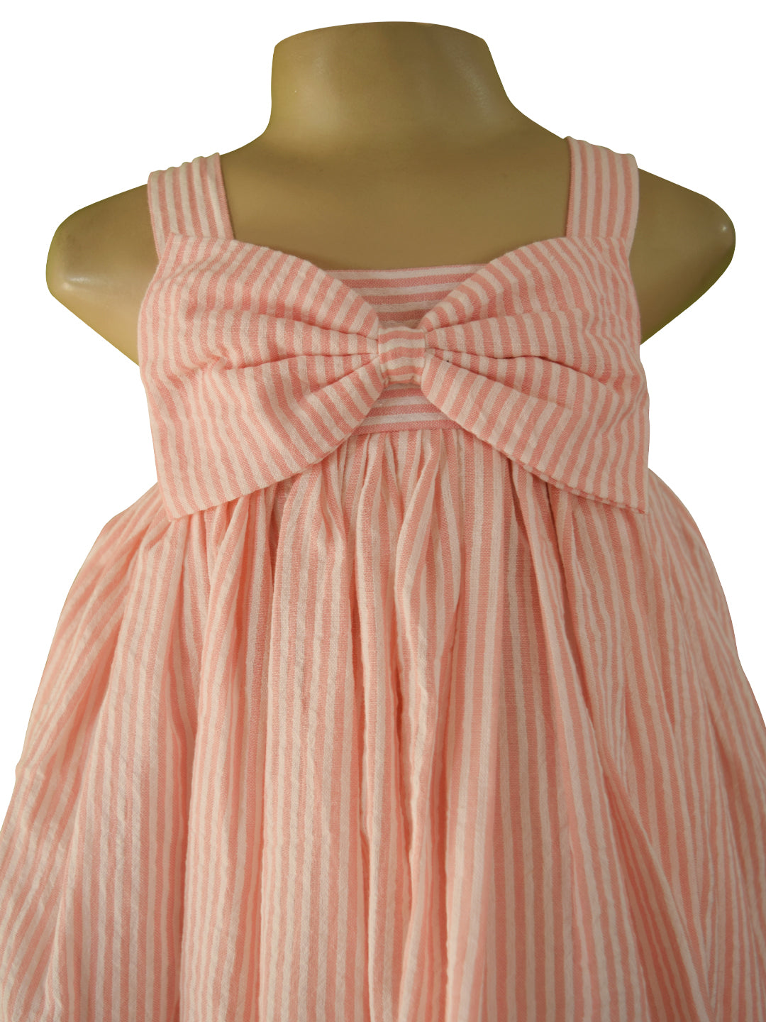 Faye Pink Stripe Bow Dress