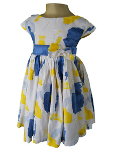 Faye Yellow & Blue Dress