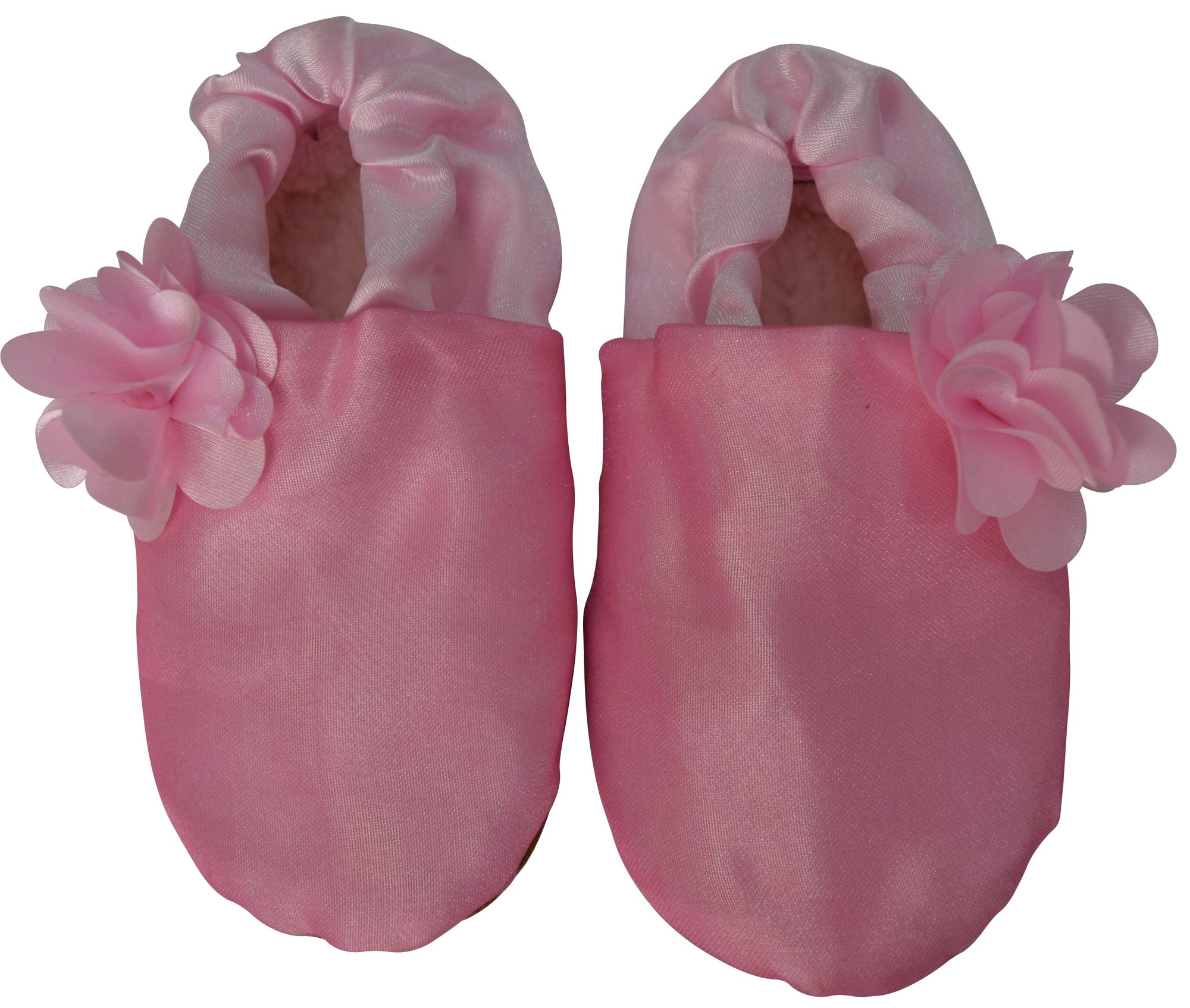 Kids Shoes_Onion Pink Tissue with Pink Flower Booties