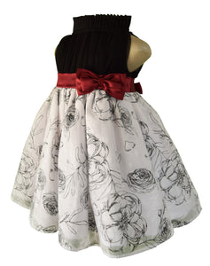 Baby Birthday Dress_Faye Black & White Floral Dress
