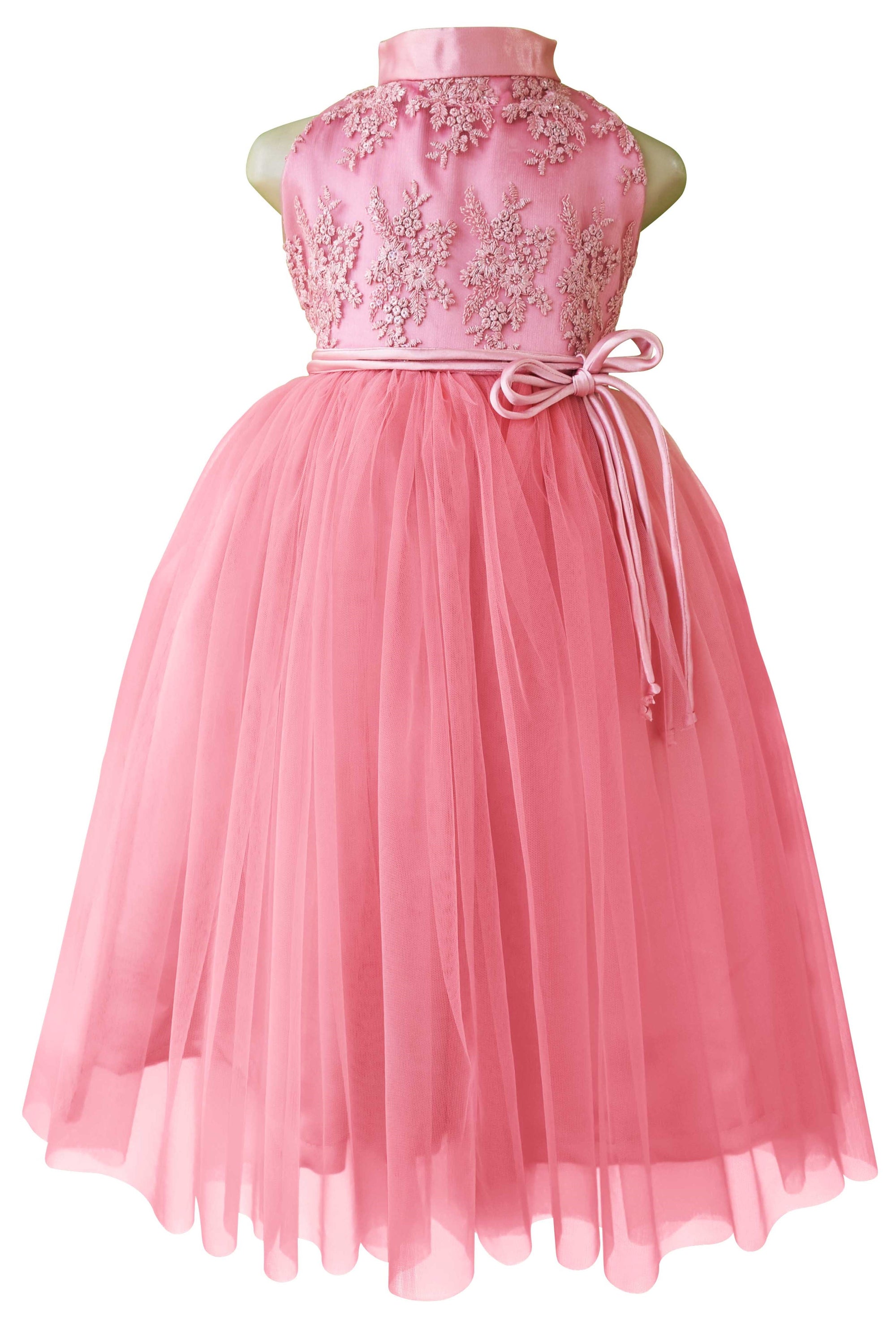 Faye Blush Embroidered Gown