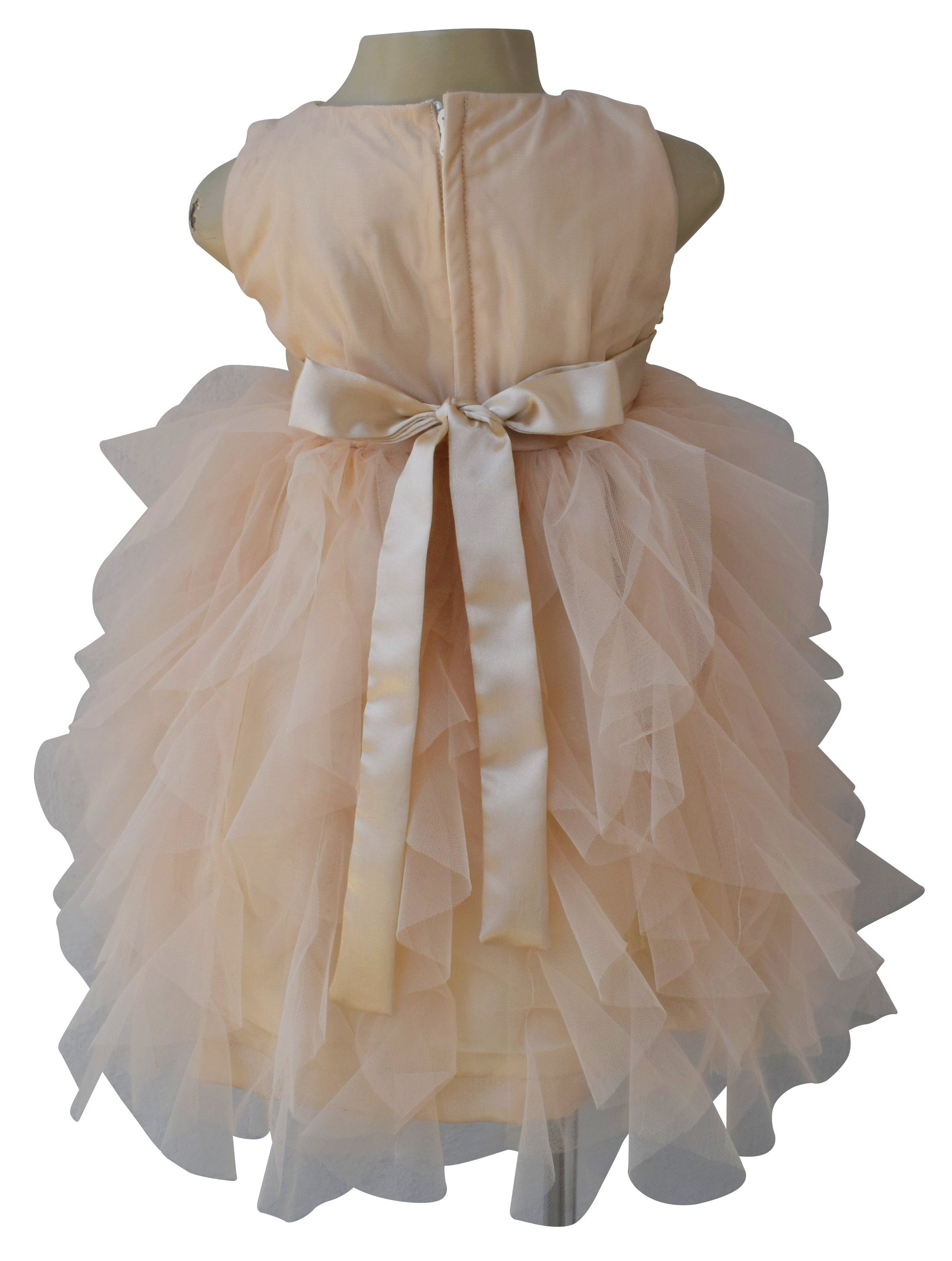 Champagne Water Fall Dress for girls