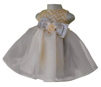 Birthday dress_Faye Gold Chevron Embroidered Dress
