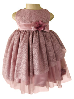 Party Dress for Girls_Faye Mauve Lace Dress