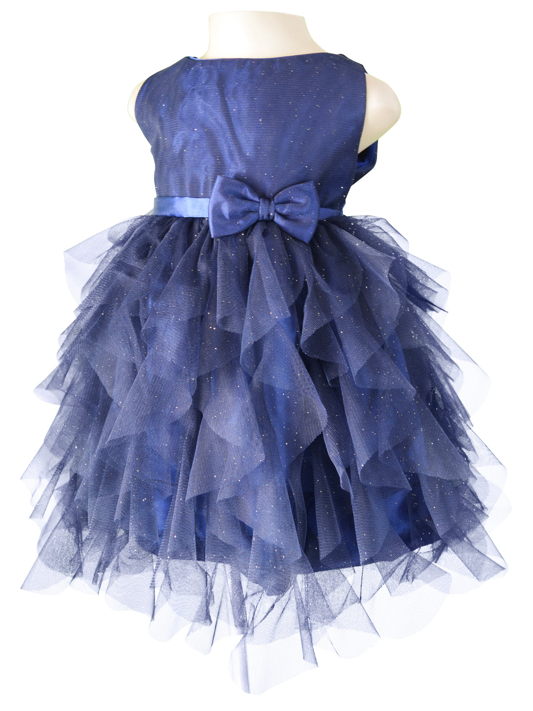 Faye Navy Shimmer Party Dress for Girls