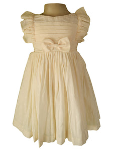 Kids Dress_Faye Offwhite Dotted Ruffle Dress
