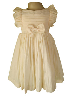 Kids Dress_Faye Offwhite Dotted Ruffle Dress