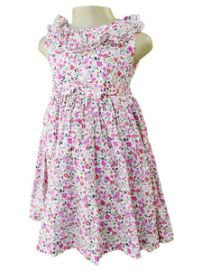 Kids Dress_Faye Pink Cotton Floral Dress