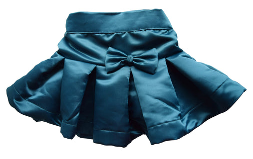 Teal Satin Skirt for Kids