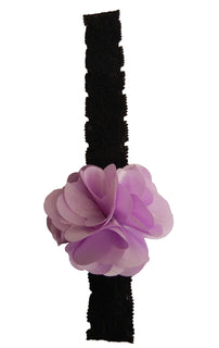 Lilac flower on Blk Lace hair bands for girls