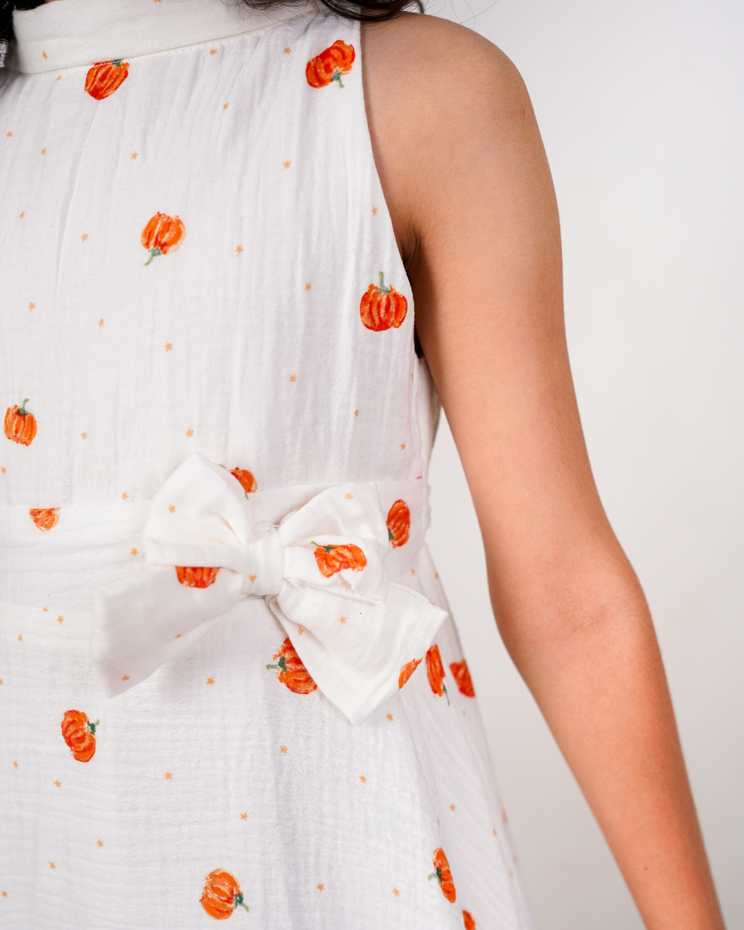 Faye Pumpkin Print Handkerchief Dress