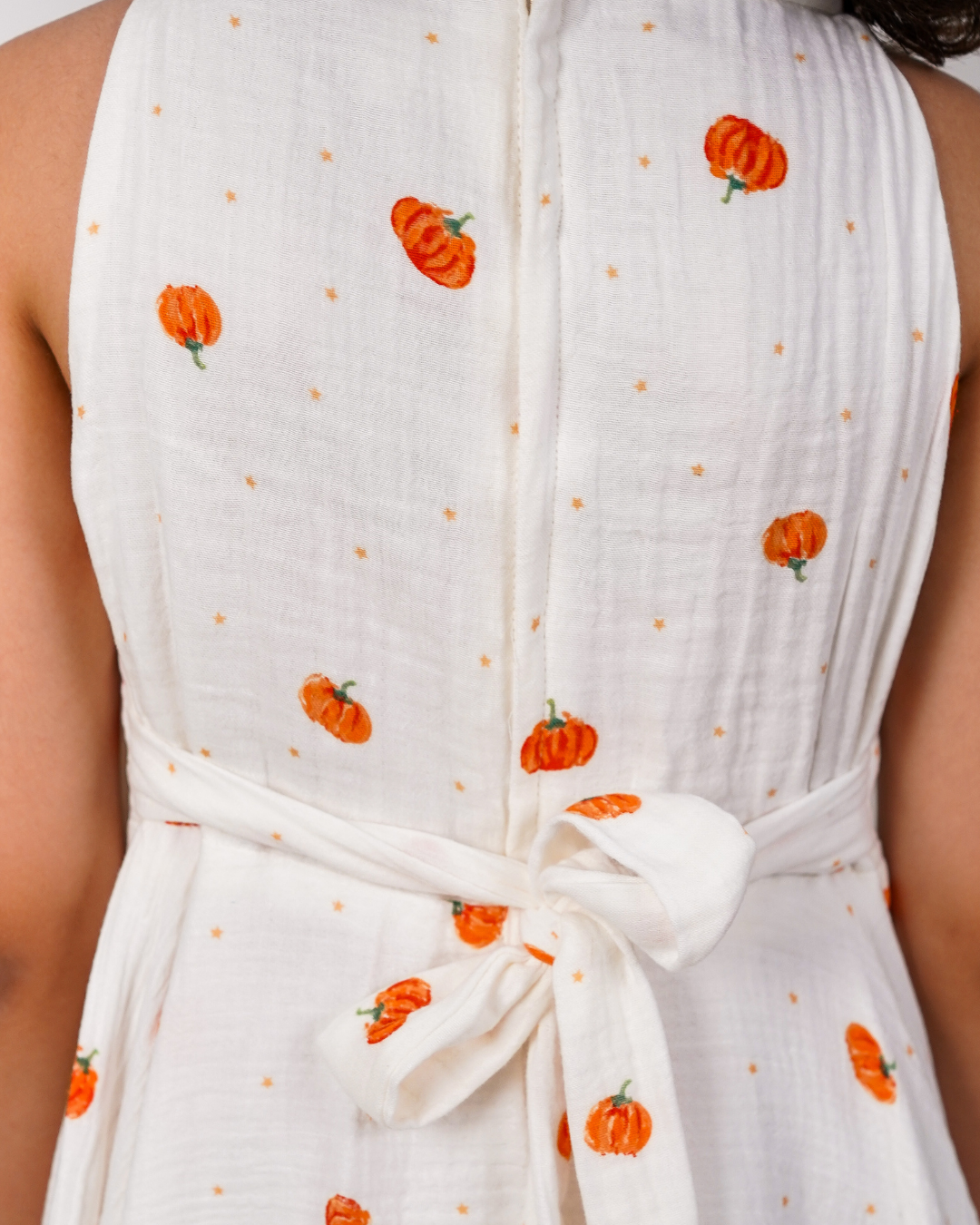 Faye Pumpkin Print Handkerchief Dress