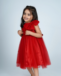 Faye Maroon Lace Boatneck Dress_Girls Dresses