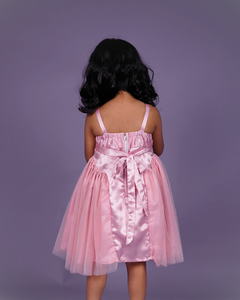 Faye Pink Tissue & Net Ceremonial Dress for little girls, kids party dresses online
