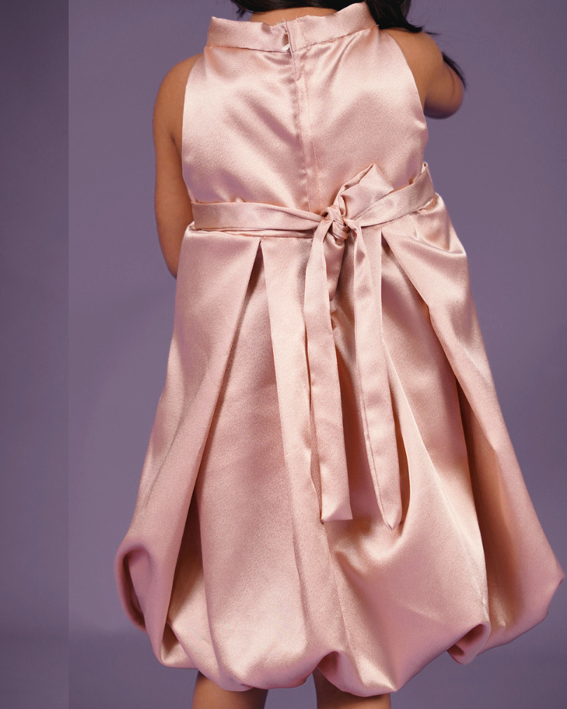 Faye Blush Pink Sequins Pleated Dress, party dresses for little girls, online, Bangalore, kochi