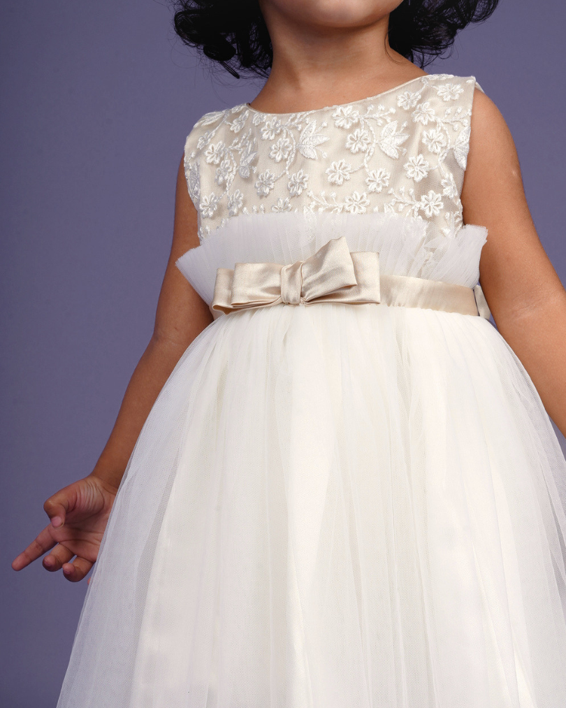 Faye Champagne & Ivory Frill Dress, party dresses for little girls, shop online 