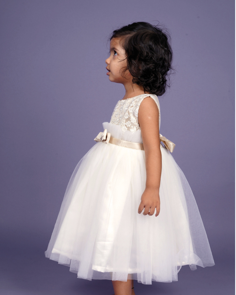 Faye Champagne & Ivory Frill Dress, party dresses for little girls, shop online 