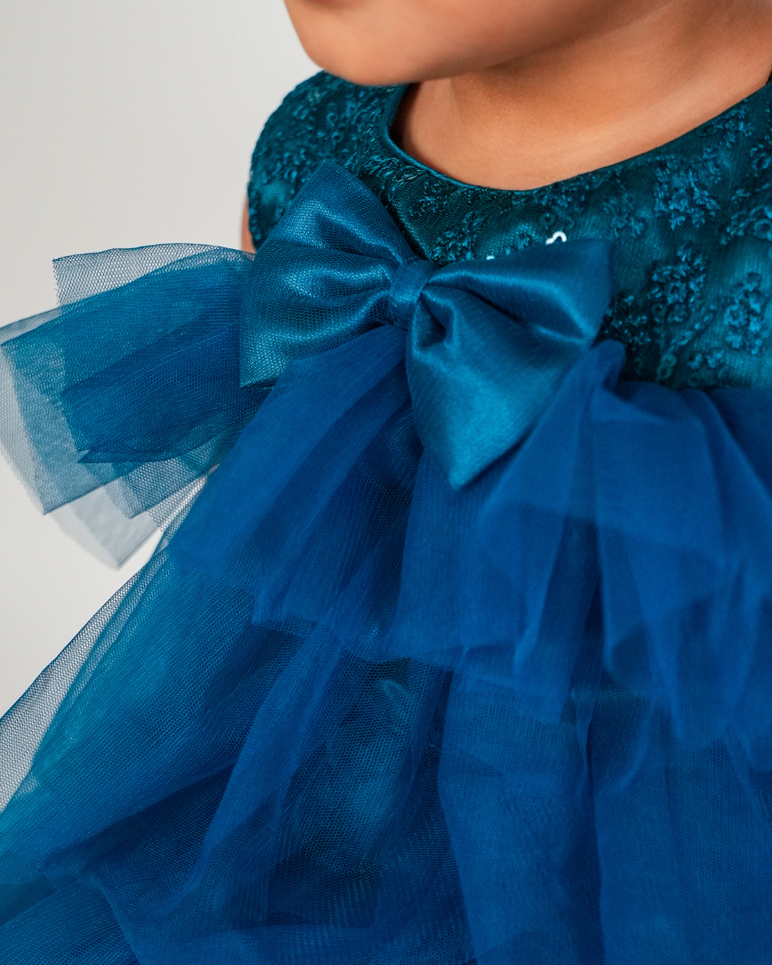 Faye Teal Green Lace Tiered Dress | Party Dresses for little girls 