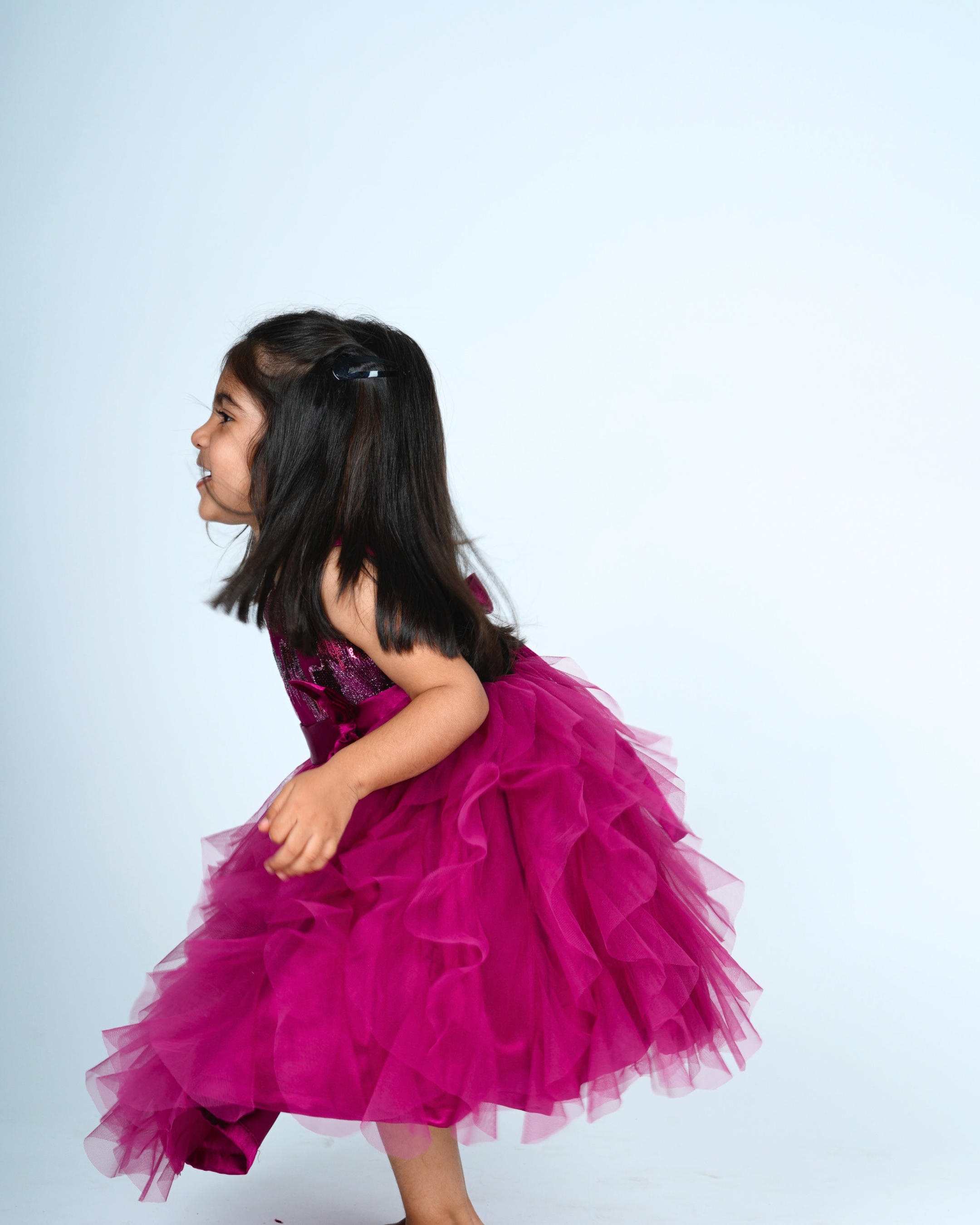 Faye Wine Waterfall Dress_Girls Dresses
