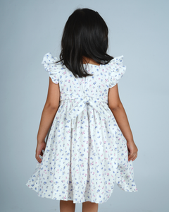 Faye Blue & Pink Print Frill Dress_Girls Casual Dresses