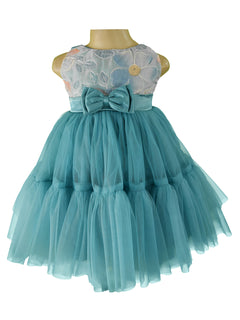 Birthday Dress_Faye Aegean Teal Embroidered Tiered Dress
