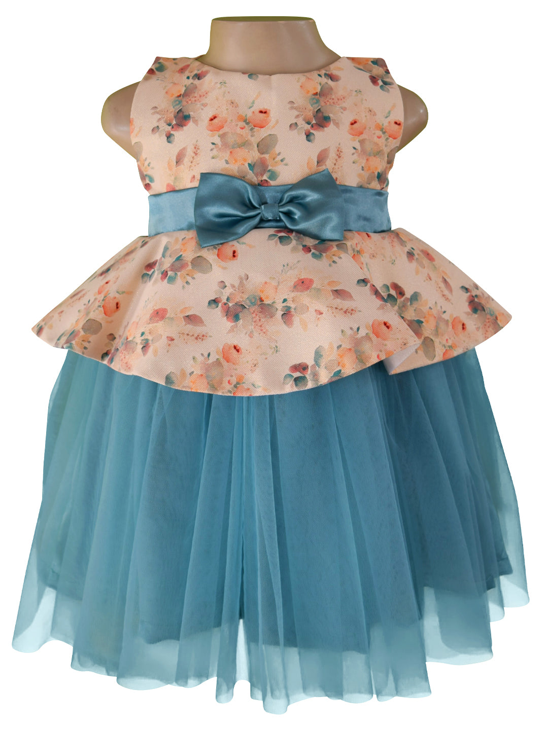 Baby Dress_Faye Agean Teal Peplum Dress
