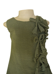 Casual Dress Faye Army Green A line Frill Dress