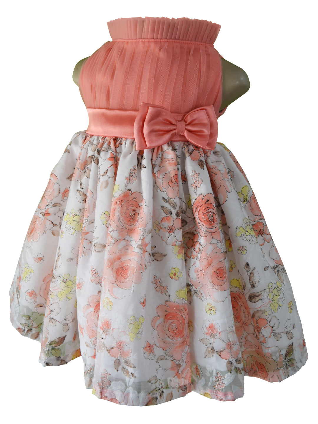 Baby Party Dress_Faye Coral Floral Dress