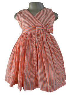 Kids Dress_Faye Coral Stipes Dress