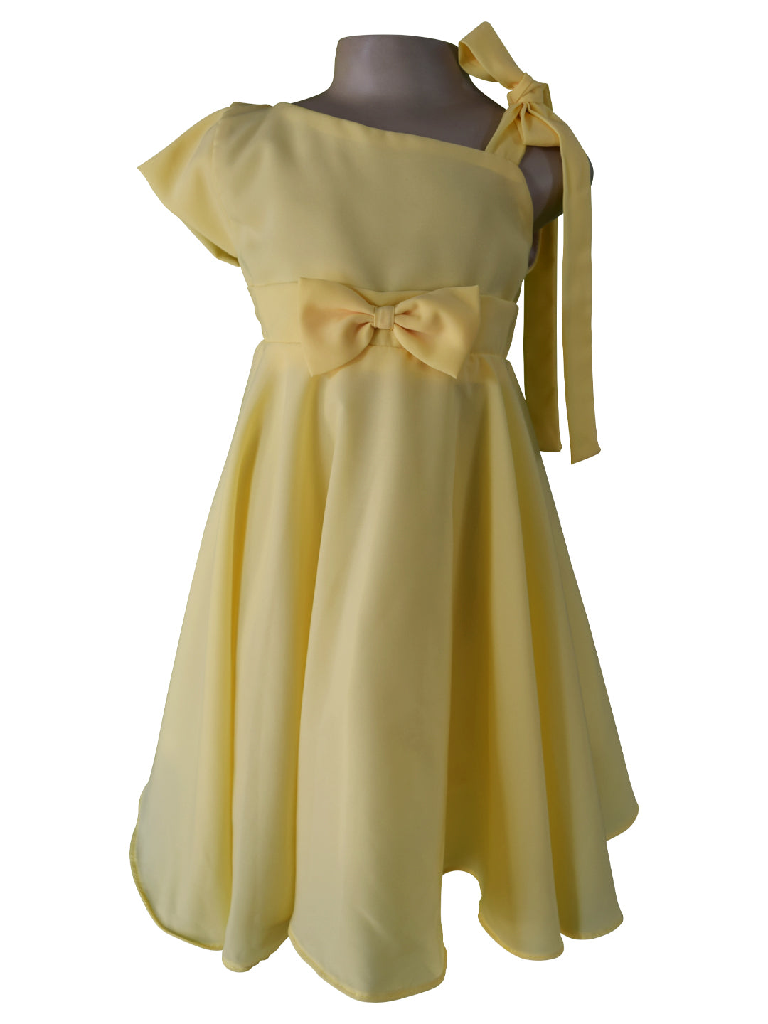 Faye Lemon One-Shoulder Dress for Kids