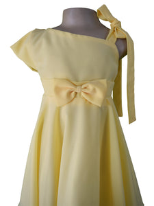 Kids Dress_Faye Lemon One-Shoulder Dress