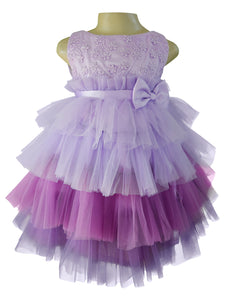 Faye Lilac Embroidered Ombre Dress with embroidery for little girls