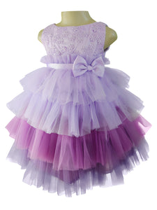 Faye Lilac Embroidered Ombre Dress with embroidery for little girls