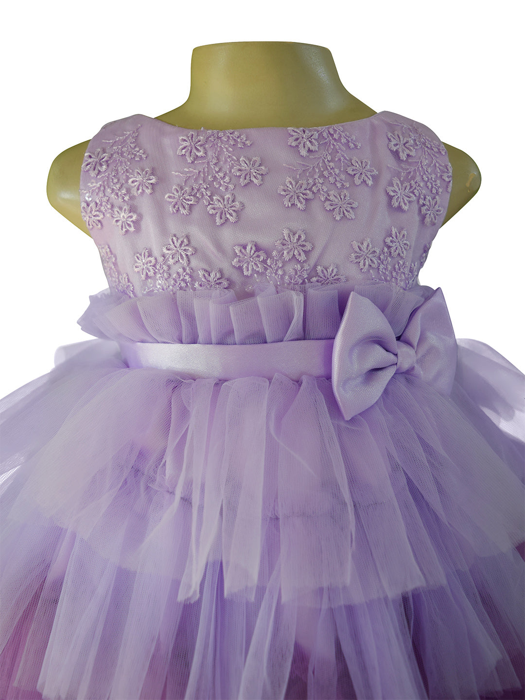 Faye Lilac Embroidered Ombre Dress with embroidery for little girls
