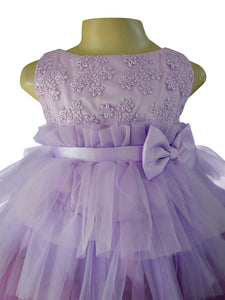 Faye Lilac Embroidered Ombre Dress with embroidery for little girls