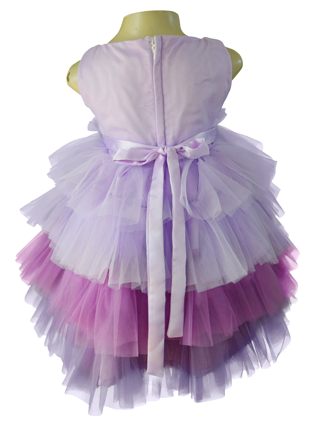 Faye Lilac Embroidered Ombre Dress with embroidery for little girls