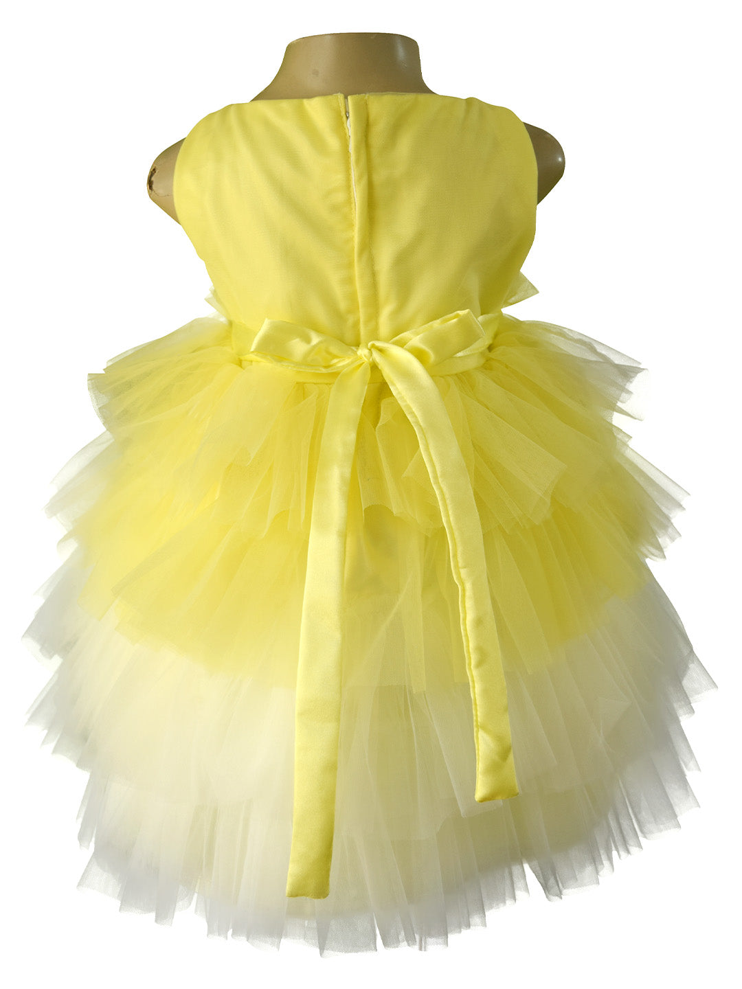 Lime and Ivory Tiered Ombre Dress for little girls 
