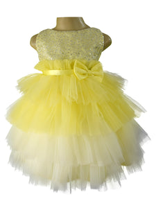 Faye Lime and Ivory Tiered Ombre Dress for little girls 