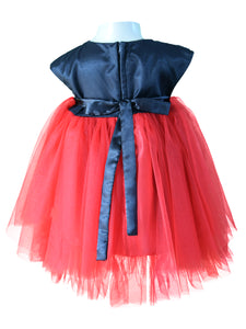 Faye Maroon & Black Lace Dress for girls