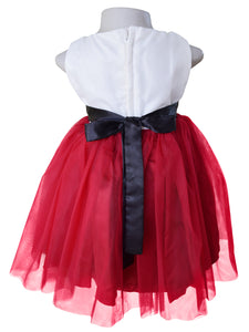 Back view of Light Maroon & Cream Lace Dress from faye