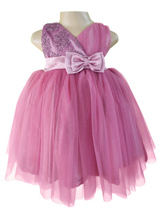Baby Dress_Faye Mauve V Neck Dress