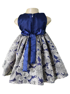 Navy Floral Party Dress