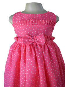 Faye Pink Polka Ruffled Dress