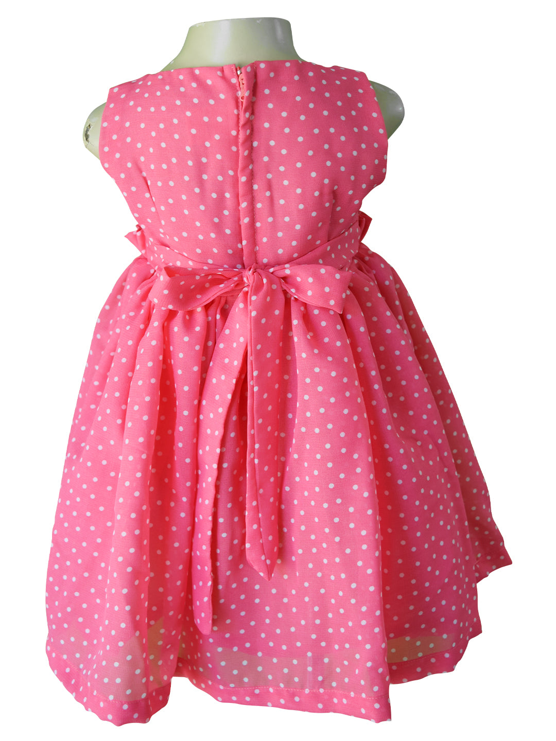 Pink Polka Ruffled Dress