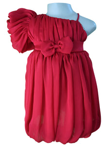 Baby Dress_Faye Red Puff Ball Dress